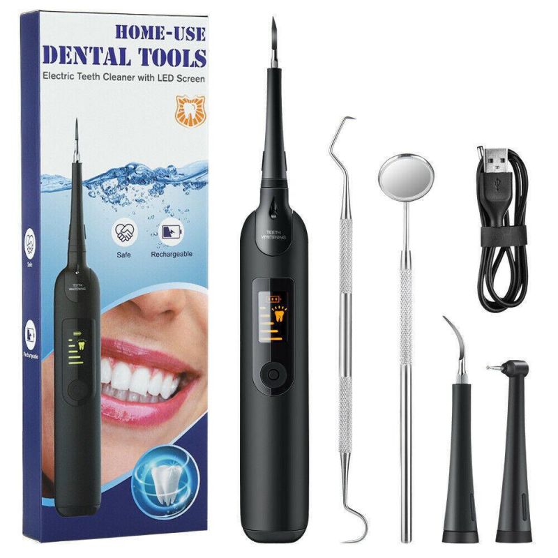Calculus Remover Tooth Cleaner Device Set Whiten Teeth Tartar Remove Tool Visible Ultrasonic Tooth Cleaner