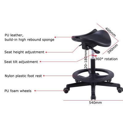 CE Euro Quality Ergonomic Dental Saddle Seat Stool