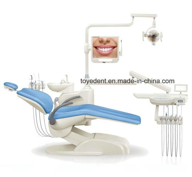 Ce and ISO Approvel Economic Dental Chair with LED Operation Lamp