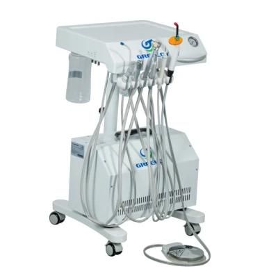Electricity Mobile Suction Portable Dental Chair Unit Built-in Storage Tanks