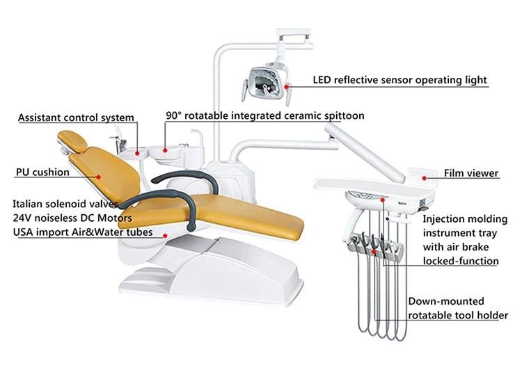 CE Approved Clinic Equipment Integral Dental Equipment Dental Chair Unit