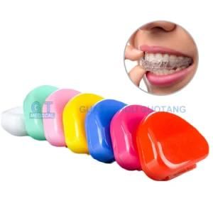 Colorful Costom Logo Plastic Orthodontic Storage Denture Case/ Retainer Box
