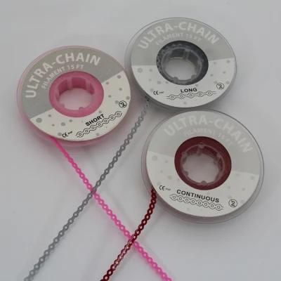 China Supply Orthodontic Elastics Ligature Tie Power Chain Dental Elastic Chain