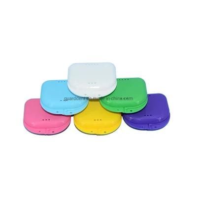 Plastic Teeth Retainer Case Dental Denture Storage Box with Mirror and Brush