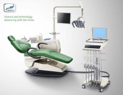 Factory Chinese Dental Chair Unit with Trolley Manufacturer Dental Chair