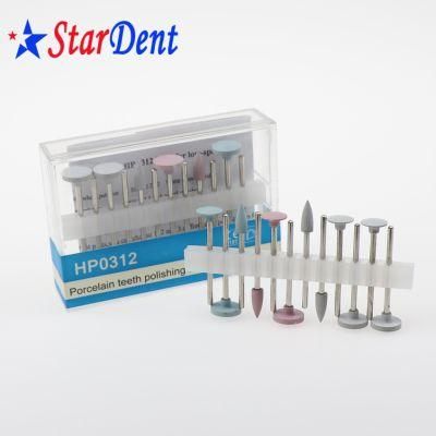 Dental Polishing Materials Rubber Burs Porcerlian Polishing Kits with 12 PCS/Box