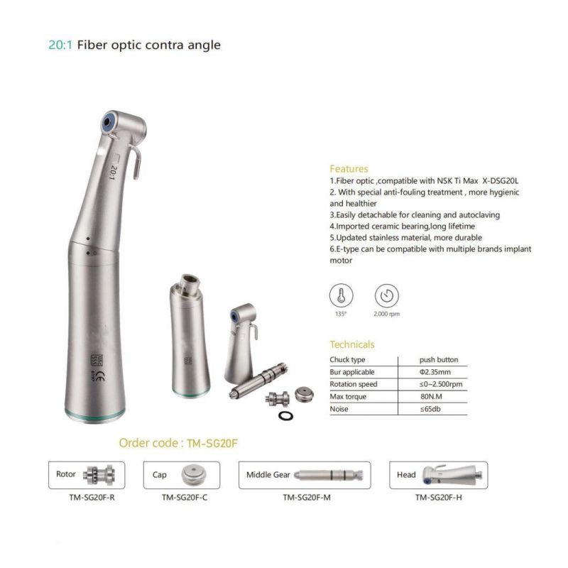 Dental Low-Speed Handpiece Different Kinds of Angles