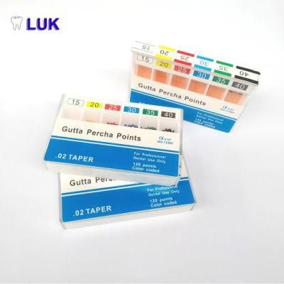 Manufacture All Sizes Dental Disposable Endodontic Root Canal Gutta Percha Points