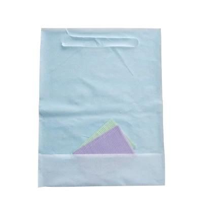 Medical Supplies Disposable PE Coated with Pocket Dental Paper Apron/Bibs