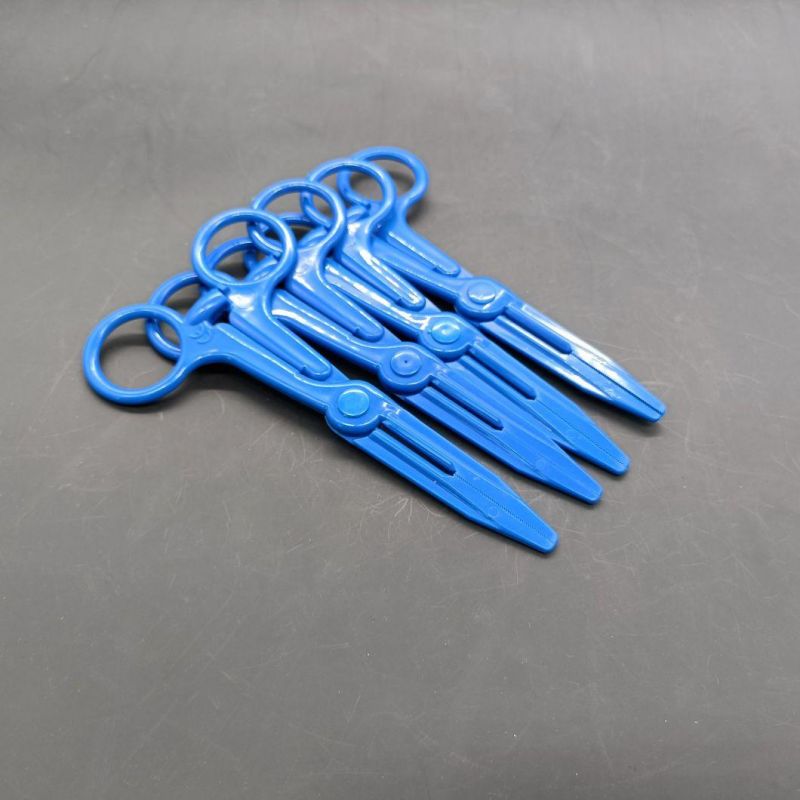 Blue Color Dental Plastic Haemostatic Forceps