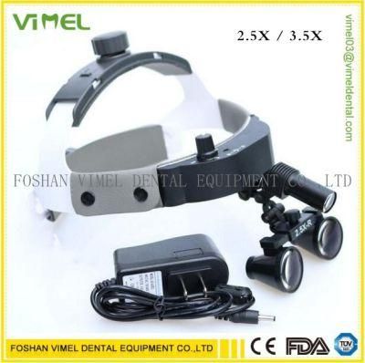 2.5X / 3.5X Headband Medical Surgical Dental Loupes &amp; LED Head Light Lamp