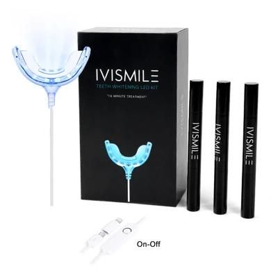 Professional 16 Minutes Timer 16 LEDs 35% Cp &amp; Non Peroxide Pap Gel Teeth Whitening Kit