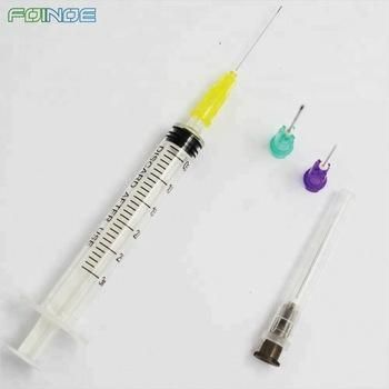 1ml 3ml 5ml Luer Slip or Luer Lock Medical Disposable Syringe with Needle