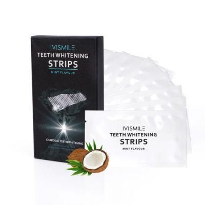 28 Individual Strips (14 Treatments) Charcoal Mint Teeth Whitening Strips