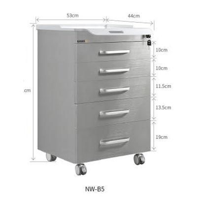 Mobile Dental Clinic Cabinet 5 Layer Drawer Workbench