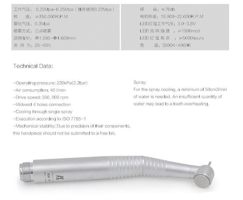 Kavo Style LED Dental Handpiece with Generator