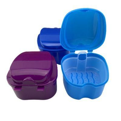 Apple Shape Denture Box Denture Bath Box with Basket