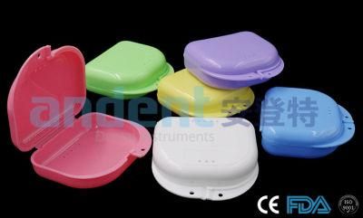 Hot Sale Denture Box with Slot/Colorful Plastic Retainer Case