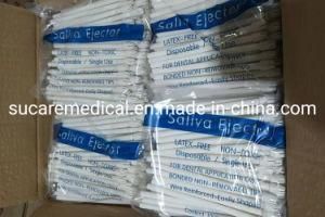 Disposable White/White Dental Soft Suction Tube/ Saliva Ejector