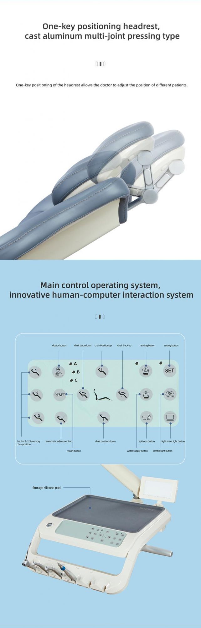 Dental Portable Mobile Unit with Assistant Operating Control System