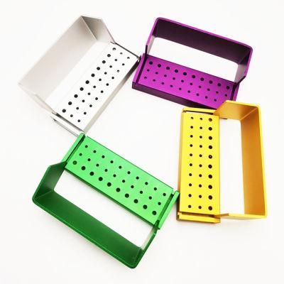 24 Holes Dental Holder Burs Block Case Box / Disinfection Box