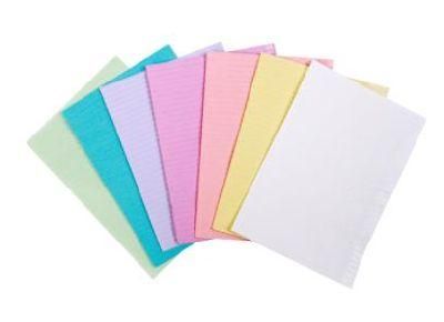 500 Pieces Disposable Pink White Blue Dental Bib Aprons