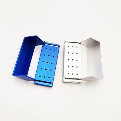 Aluminum Dental Burs Sterilization Case Holder Stand Aluminum Endo Files Burs Holder Block Box