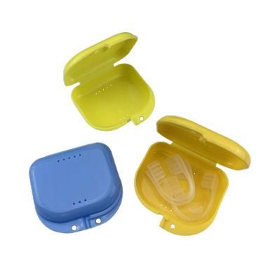 Colorful Plastic Dental False Teeth Box/ Denture Retainer Box/ Denture Holder Box