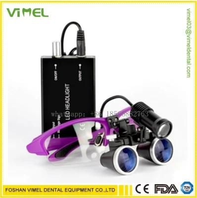 Dental Loupe Binocular Magnifier Surgery Surgical Medical Operation Loupe with Spotlight Head Light