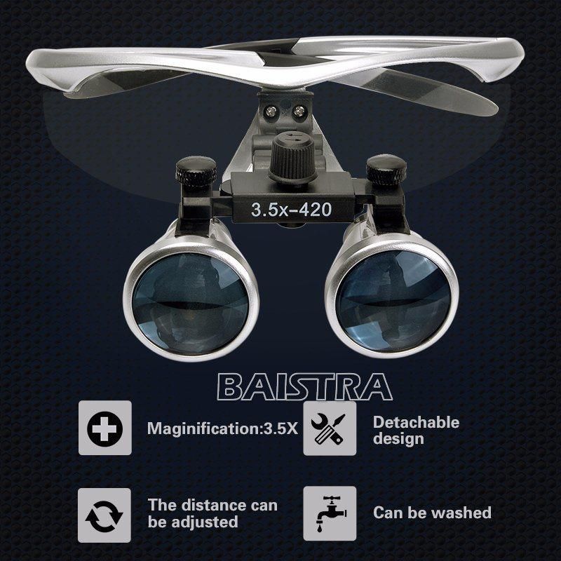 ABS Frame Sliver Color Magnifier Dental Loupes