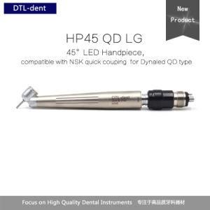 Dental High Speed Handpiece Push Button LED 45 Degree with Coupling