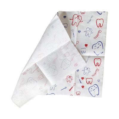 Medical Consumables 33X45cm Colorful Dental Bibs Disposable for Dental Clinic