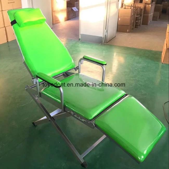 Luxury Type-Folding Portable Patient Dental Folding Chair with Turbine