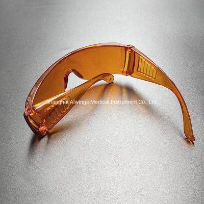 Orange UV Protective Safety Glasses with Fixed Legs
