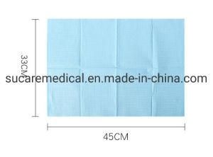 13*18 Inch Thick 4 Layers Dental Bib Blue Color