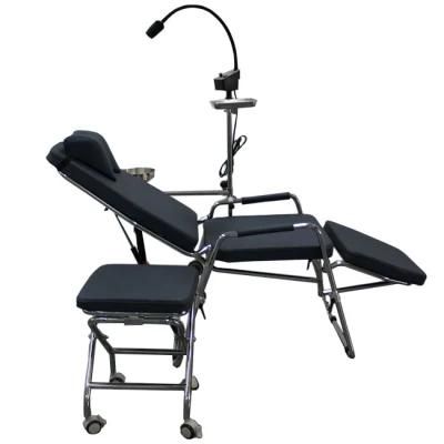 Medical Equipment Dental Chair Portable Mobile Folding Dental Unit Chair with Rechargeable LED Light