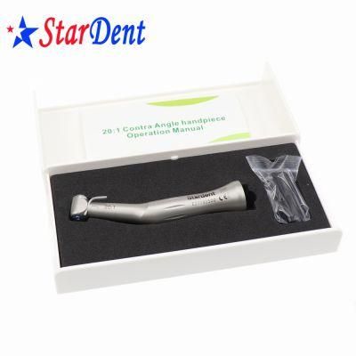 Stainless Steel 20: 1 Reduction Contra Angle Dental Products Push Button High Quality Contra Angle