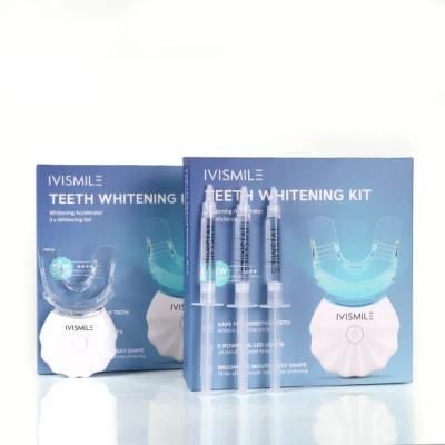 Ivismile Cpsr&GMP&ISO 22716 Approved Battery Seashell 10 Minute Timer Advanced Tooth Whitening System OEM