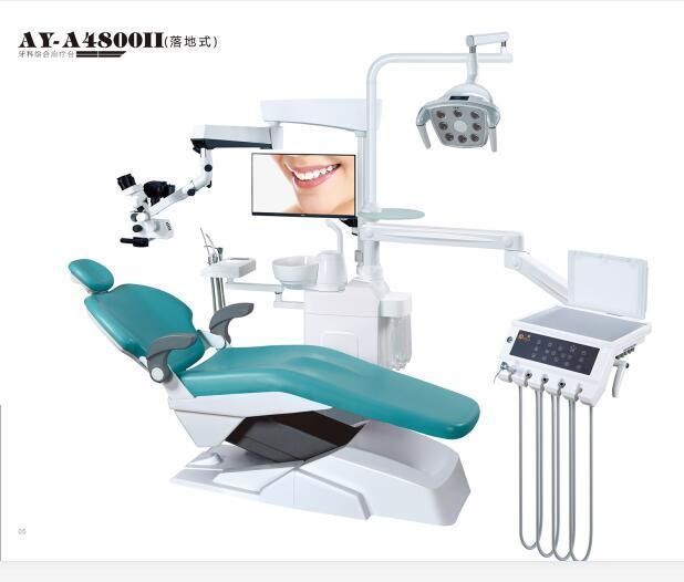 Hot Selling Dental Unit Floor Standing with Big LED Lamp