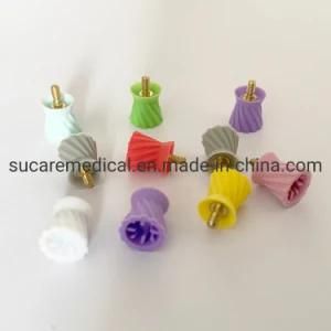 Various Colours 8 Webbed Disposable Screw Dental Prophy Cups