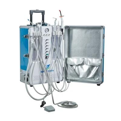 Low Price Portable Folding Dental Unit with Air Compressor for Dental Clinic