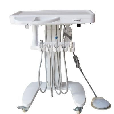 Factory Price Dental Trolley Cabinet Turbine with Curing Light and Scaler