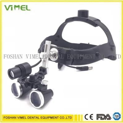 Dental Surgical Loupe Magnifier, Binocular Magnifier with LED Head Light Lamp