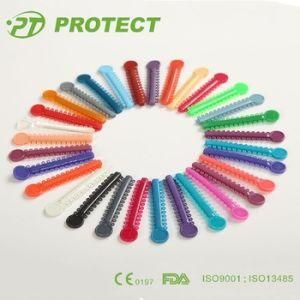 Protect Orthodontic Dental Elastic Colorful Ligature Tie with CE