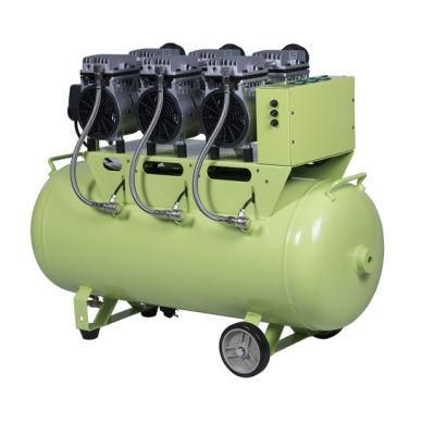 Factory Best Price 90 Liter High Pressure Compressor Portable Silent Dental Medical Oil Free Air Compressor