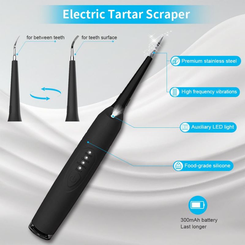 Eco Friendly Tartar Stain Teeth Plaque Black Calculus Remover Electric Dental Tooth Cleaner