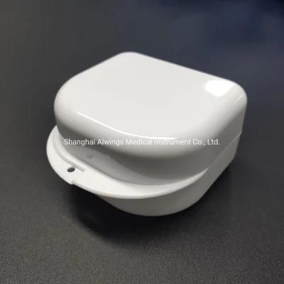 Large Size 80*83*45mm Dental Retainer Box White Color