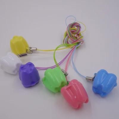 colorful Dental Denture Baby Tooth Box with String