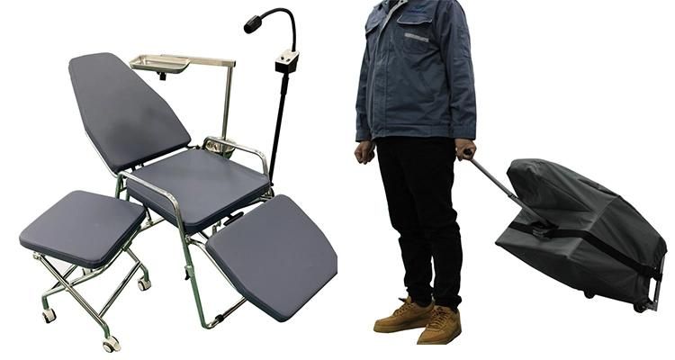Fully Foldable Mobile Dental Chair with Instrument Tray
