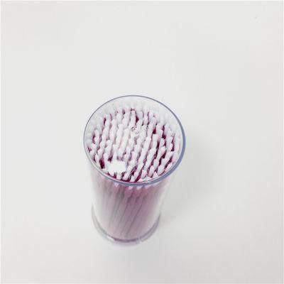 100PCS Dental Disposable Micro Applicator Brush Bendable Long Shank Brush Pink